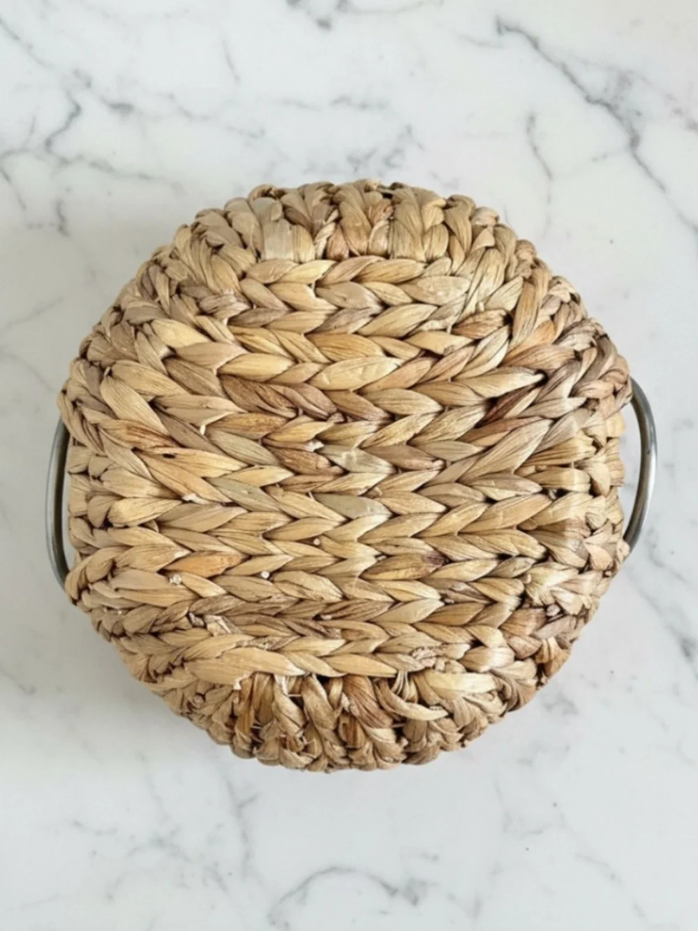 Handcrafted Braided Water Hyacinth Basket